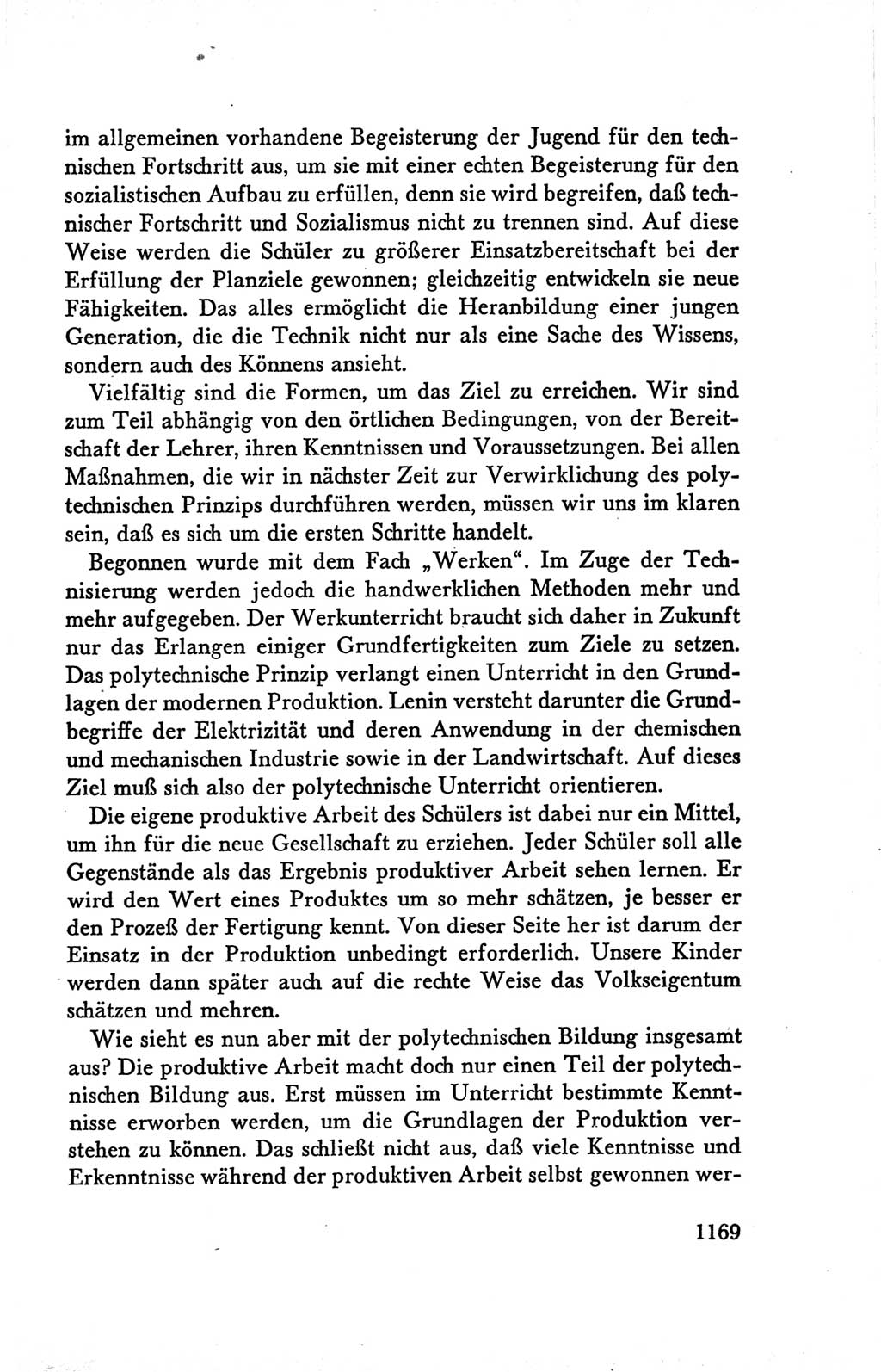 Protokoll der Verhandlungen des Ⅴ. Parteitages der Sozialistischen Einheitspartei Deutschlands (SED) [Deutsche Demokratische Republik (DDR)] 1958, Seite 1169