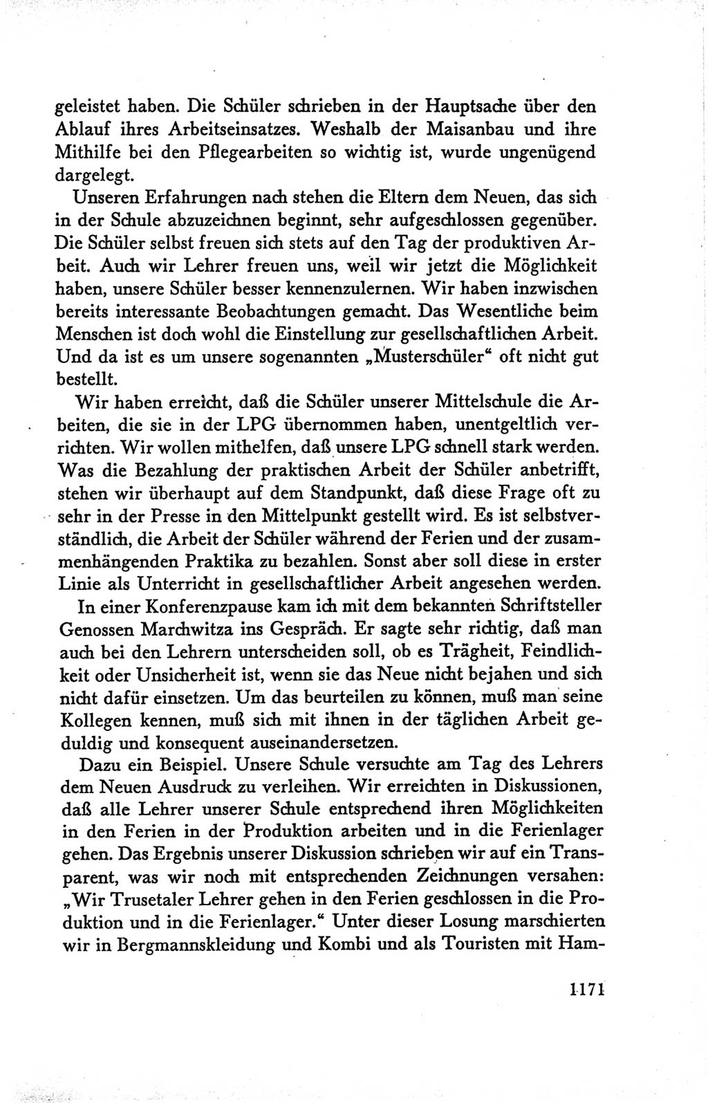 Protokoll der Verhandlungen des Ⅴ. Parteitages der Sozialistischen Einheitspartei Deutschlands (SED) [Deutsche Demokratische Republik (DDR)] 1958, Seite 1171