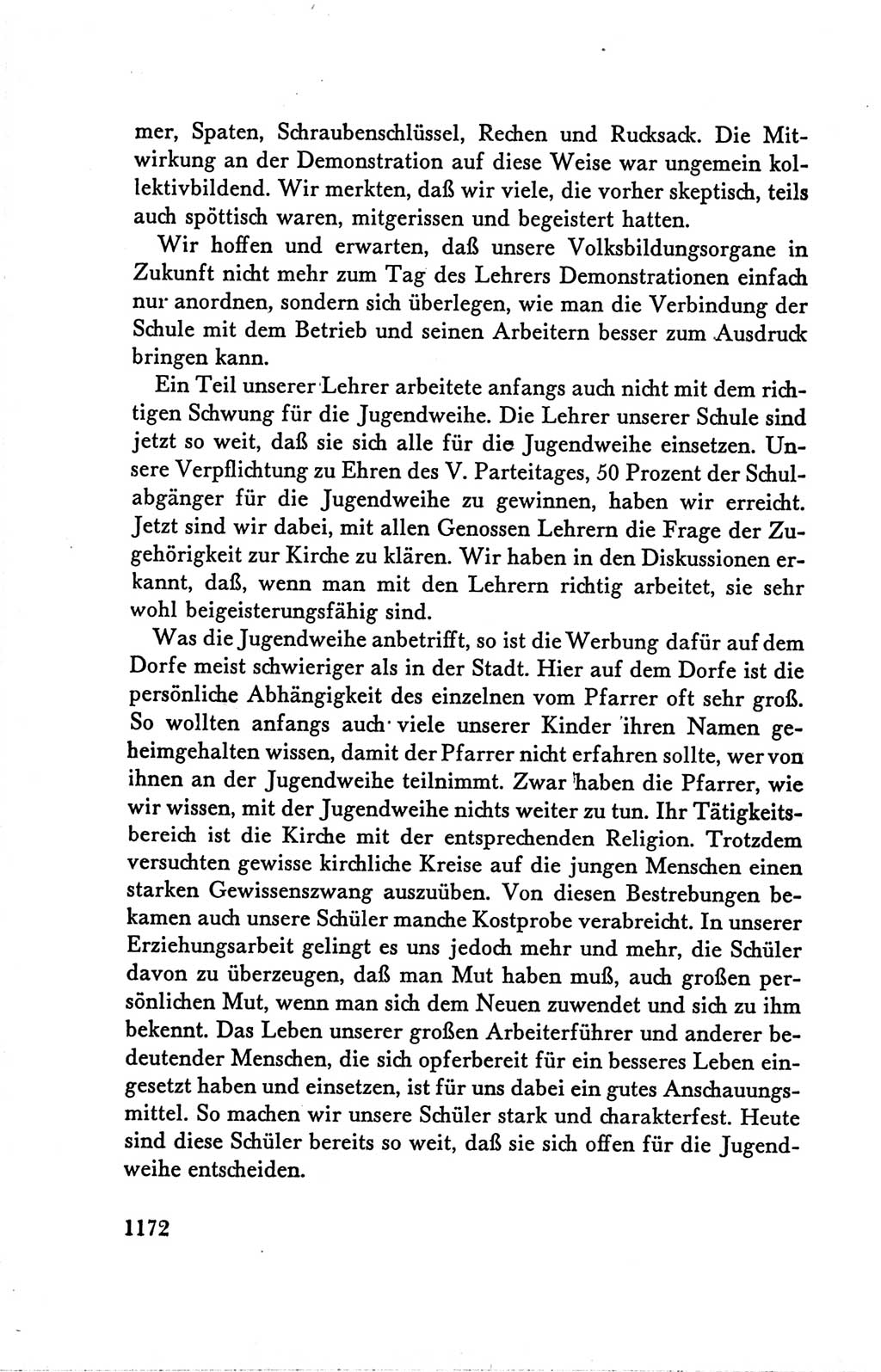 Protokoll der Verhandlungen des Ⅴ. Parteitages der Sozialistischen Einheitspartei Deutschlands (SED) [Deutsche Demokratische Republik (DDR)] 1958, Seite 1172