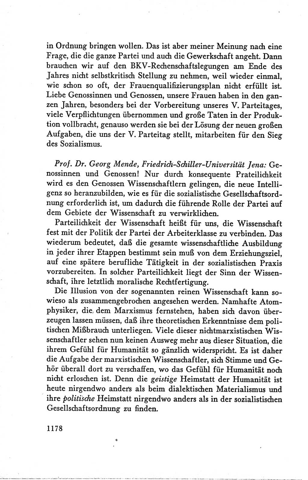 Protokoll der Verhandlungen des Ⅴ. Parteitages der Sozialistischen Einheitspartei Deutschlands (SED) [Deutsche Demokratische Republik (DDR)] 1958, Seite 1178