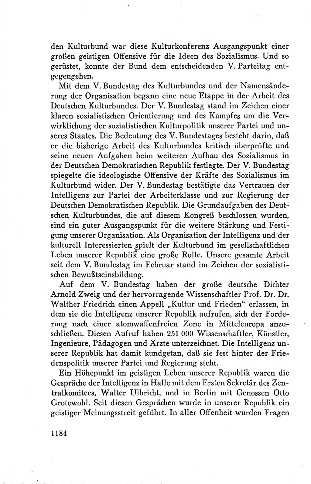 Protokoll der Verhandlungen des Ⅴ. Parteitages der Sozialistischen Einheitspartei Deutschlands (SED) [Deutsche Demokratische Republik (DDR)] 1958, Seite 1184