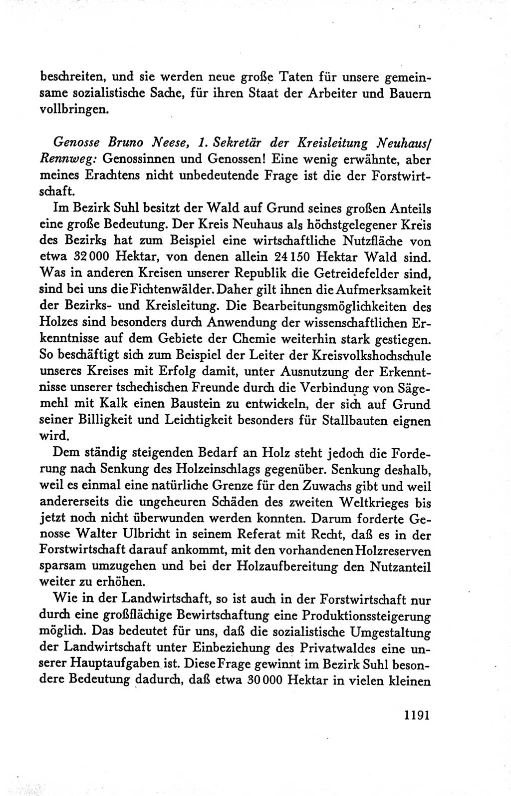 Protokoll der Verhandlungen des Ⅴ. Parteitages der Sozialistischen Einheitspartei Deutschlands (SED) [Deutsche Demokratische Republik (DDR)] 1958, Seite 1191