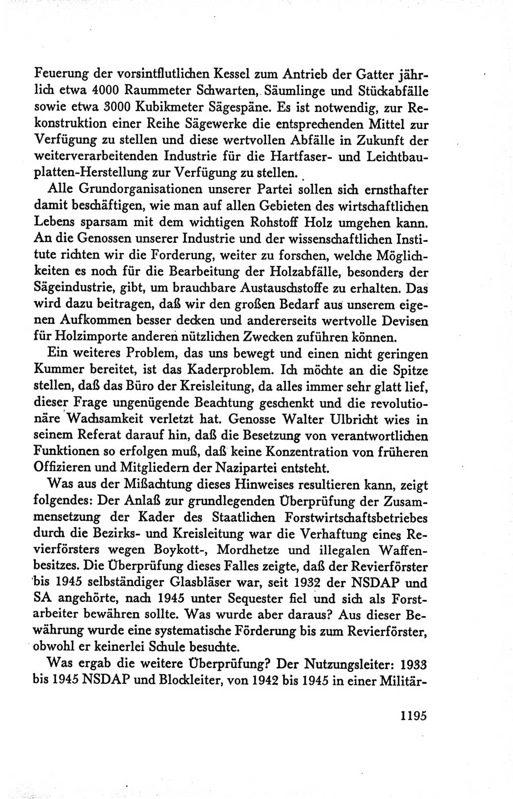 Protokoll der Verhandlungen des Ⅴ. Parteitages der Sozialistischen Einheitspartei Deutschlands (SED) [Deutsche Demokratische Republik (DDR)] 1958, Seite 1195