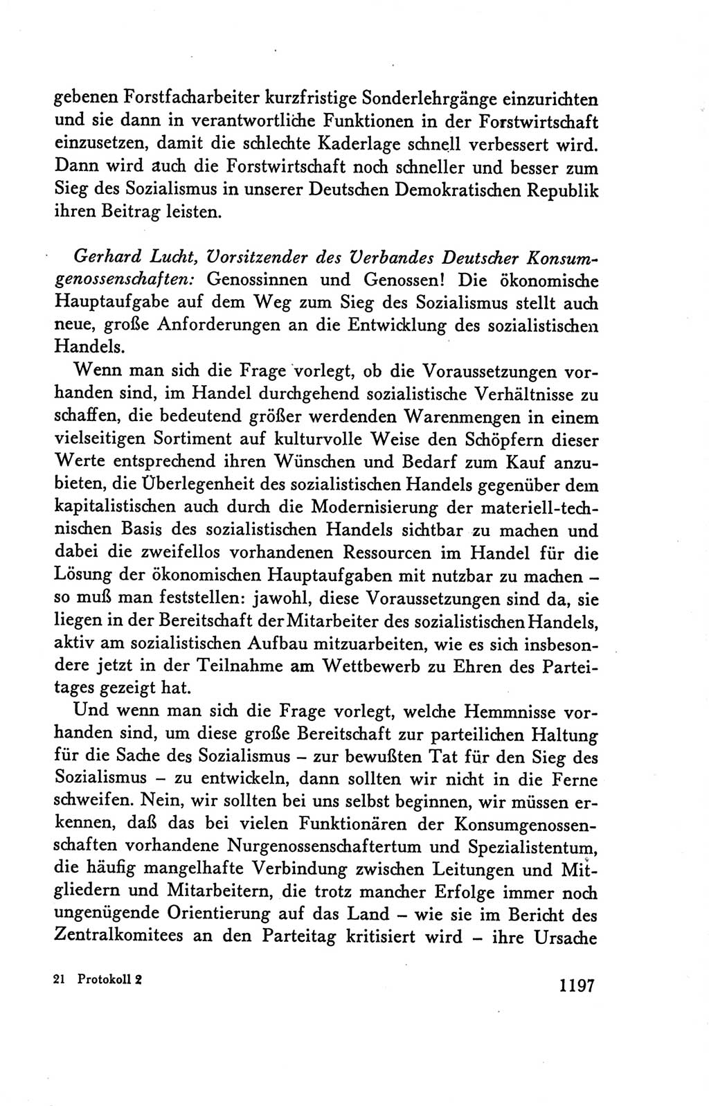 Protokoll der Verhandlungen des Ⅴ. Parteitages der Sozialistischen Einheitspartei Deutschlands (SED) [Deutsche Demokratische Republik (DDR)] 1958, Seite 1197