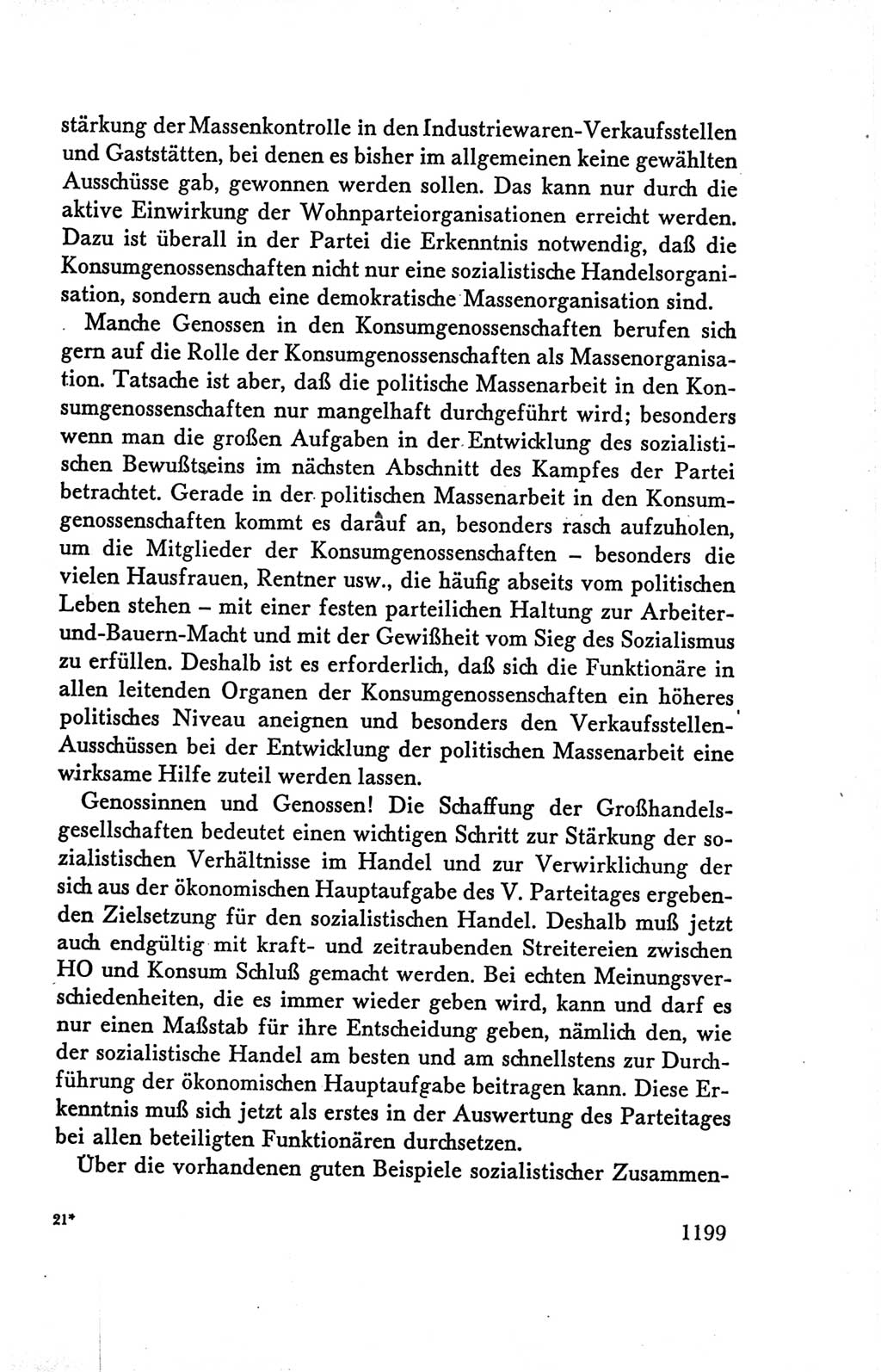 Protokoll der Verhandlungen des Ⅴ. Parteitages der Sozialistischen Einheitspartei Deutschlands (SED) [Deutsche Demokratische Republik (DDR)] 1958, Seite 1199