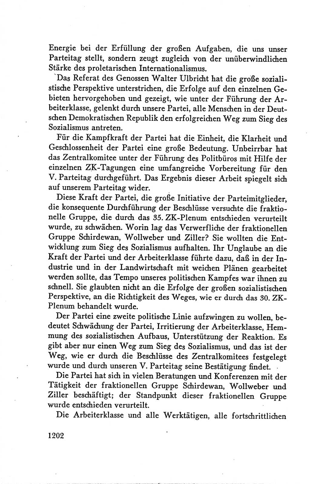 Protokoll der Verhandlungen des Ⅴ. Parteitages der Sozialistischen Einheitspartei Deutschlands (SED) [Deutsche Demokratische Republik (DDR)] 1958, Seite 1202