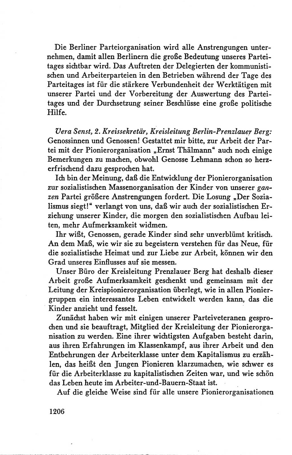 Protokoll der Verhandlungen des Ⅴ. Parteitages der Sozialistischen Einheitspartei Deutschlands (SED) [Deutsche Demokratische Republik (DDR)] 1958, Seite 1206