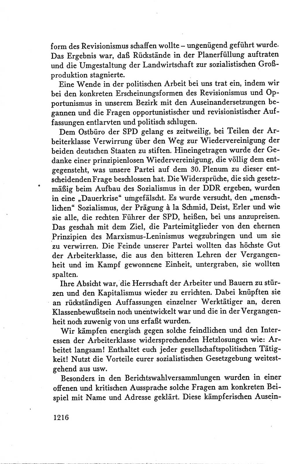 Protokoll der Verhandlungen des Ⅴ. Parteitages der Sozialistischen Einheitspartei Deutschlands (SED) [Deutsche Demokratische Republik (DDR)] 1958, Seite 1216