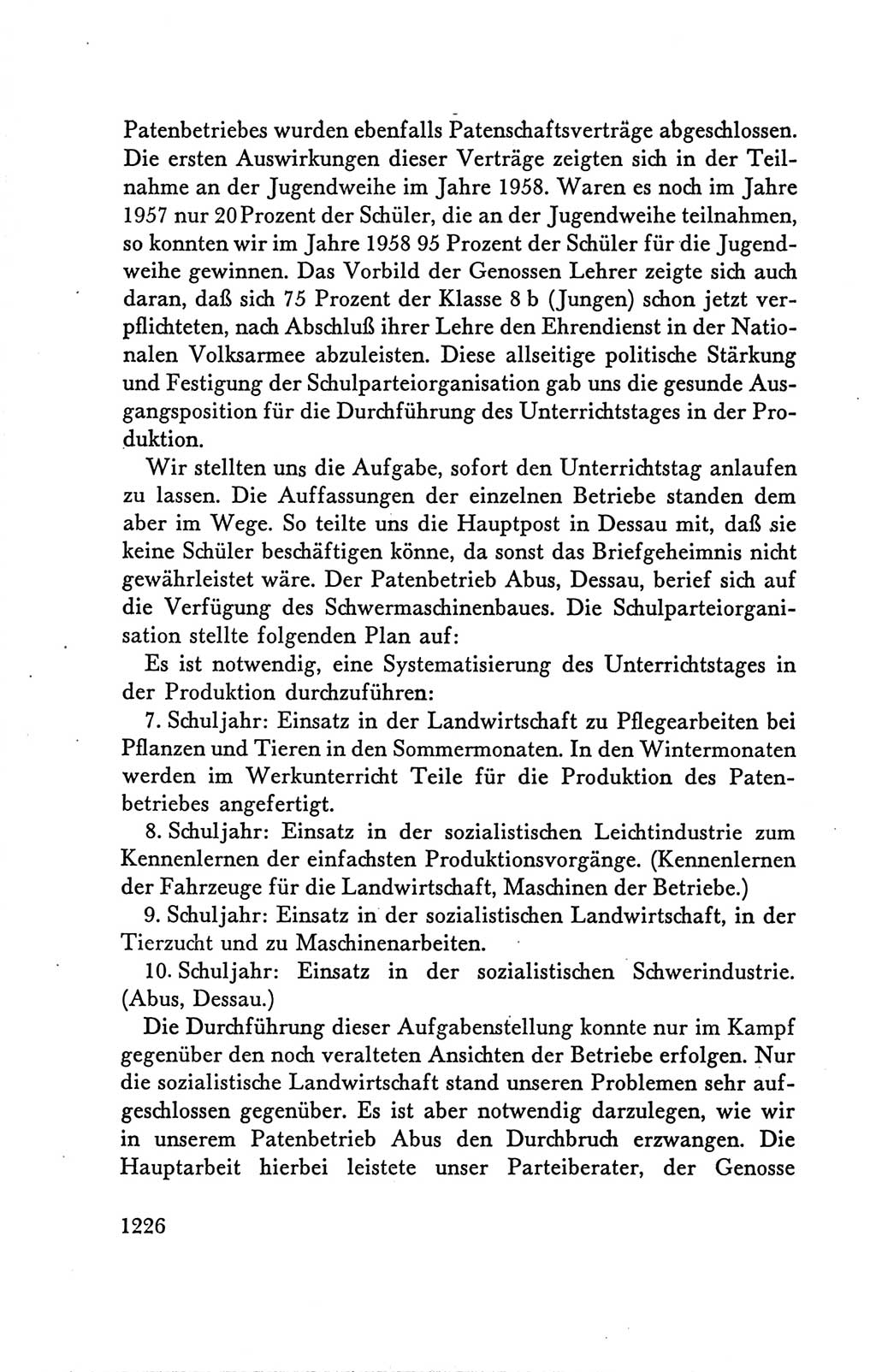 Protokoll der Verhandlungen des Ⅴ. Parteitages der Sozialistischen Einheitspartei Deutschlands (SED) [Deutsche Demokratische Republik (DDR)] 1958, Seite 1226