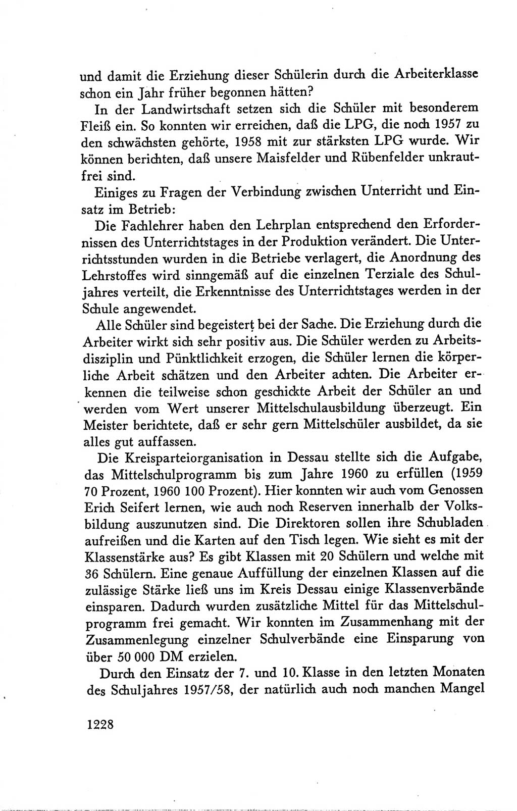 Protokoll der Verhandlungen des Ⅴ. Parteitages der Sozialistischen Einheitspartei Deutschlands (SED) [Deutsche Demokratische Republik (DDR)] 1958, Seite 1228