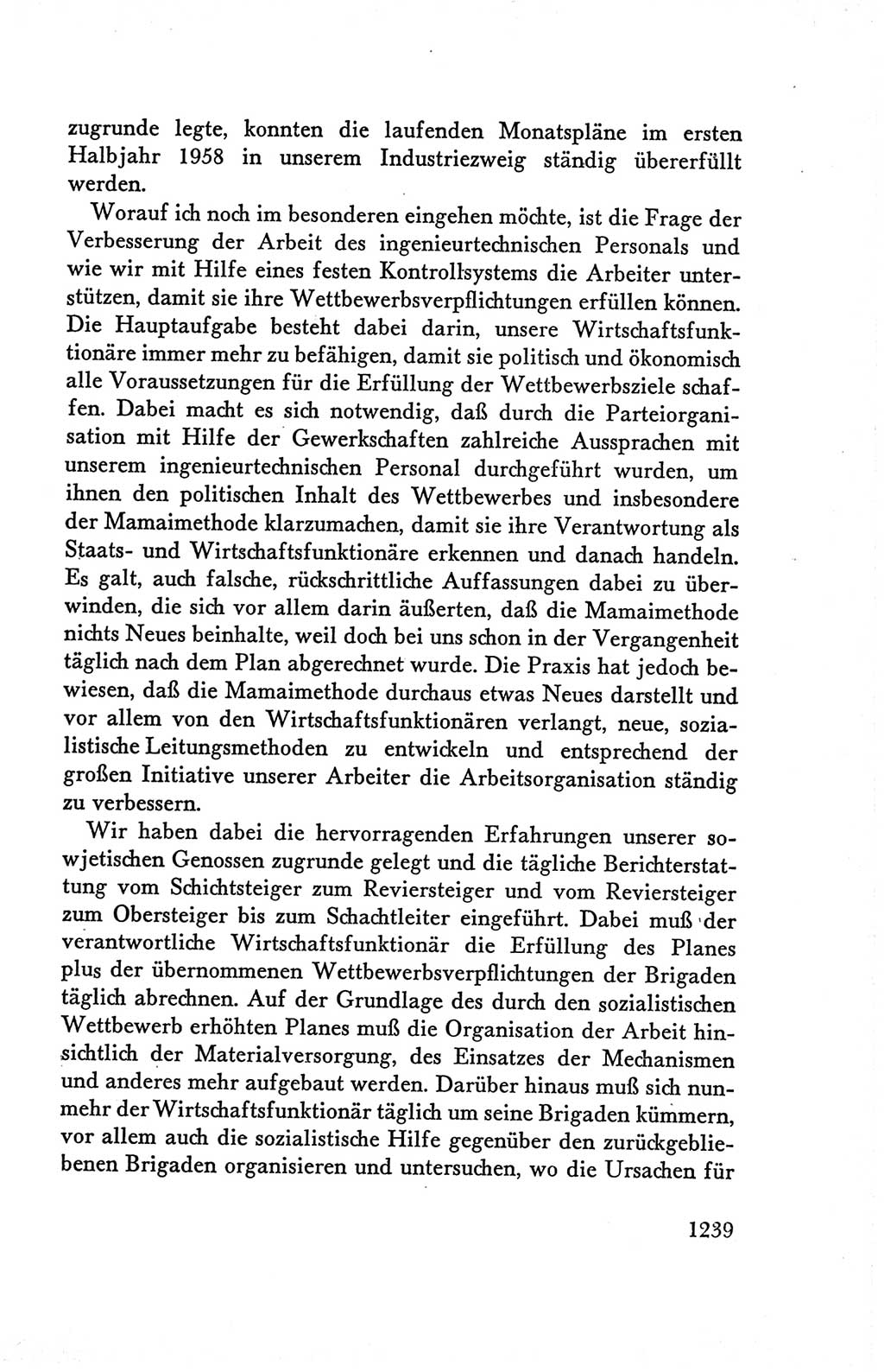 Protokoll der Verhandlungen des Ⅴ. Parteitages der Sozialistischen Einheitspartei Deutschlands (SED) [Deutsche Demokratische Republik (DDR)] 1958, Seite 1239