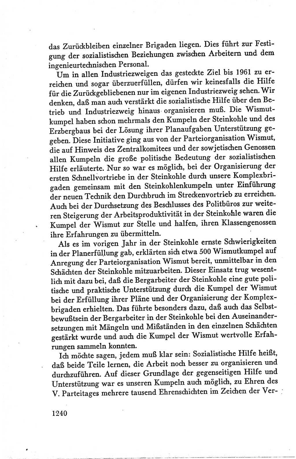Protokoll der Verhandlungen des Ⅴ. Parteitages der Sozialistischen Einheitspartei Deutschlands (SED) [Deutsche Demokratische Republik (DDR)] 1958, Seite 1240