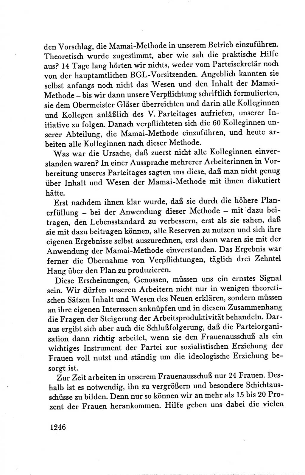 Protokoll der Verhandlungen des Ⅴ. Parteitages der Sozialistischen Einheitspartei Deutschlands (SED) [Deutsche Demokratische Republik (DDR)] 1958, Seite 1246