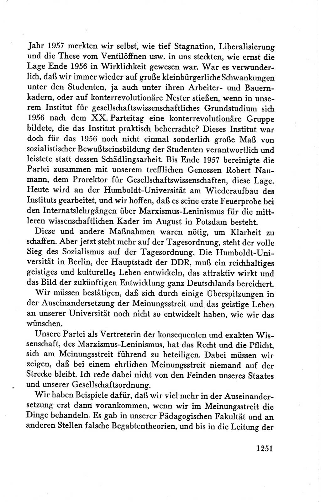 Protokoll der Verhandlungen des Ⅴ. Parteitages der Sozialistischen Einheitspartei Deutschlands (SED) [Deutsche Demokratische Republik (DDR)] 1958, Seite 1251