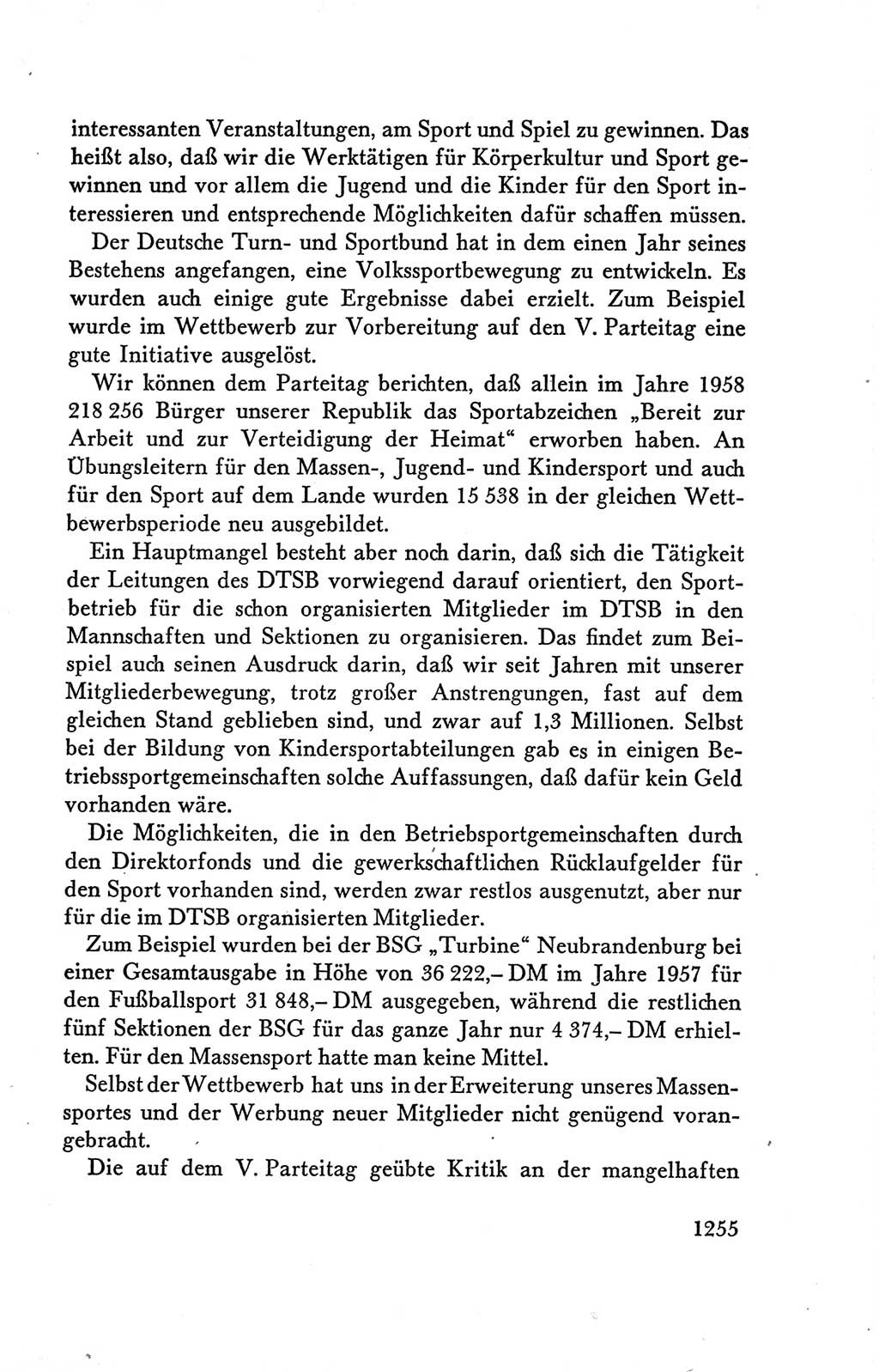 Protokoll der Verhandlungen des Ⅴ. Parteitages der Sozialistischen Einheitspartei Deutschlands (SED) [Deutsche Demokratische Republik (DDR)] 1958, Seite 1255