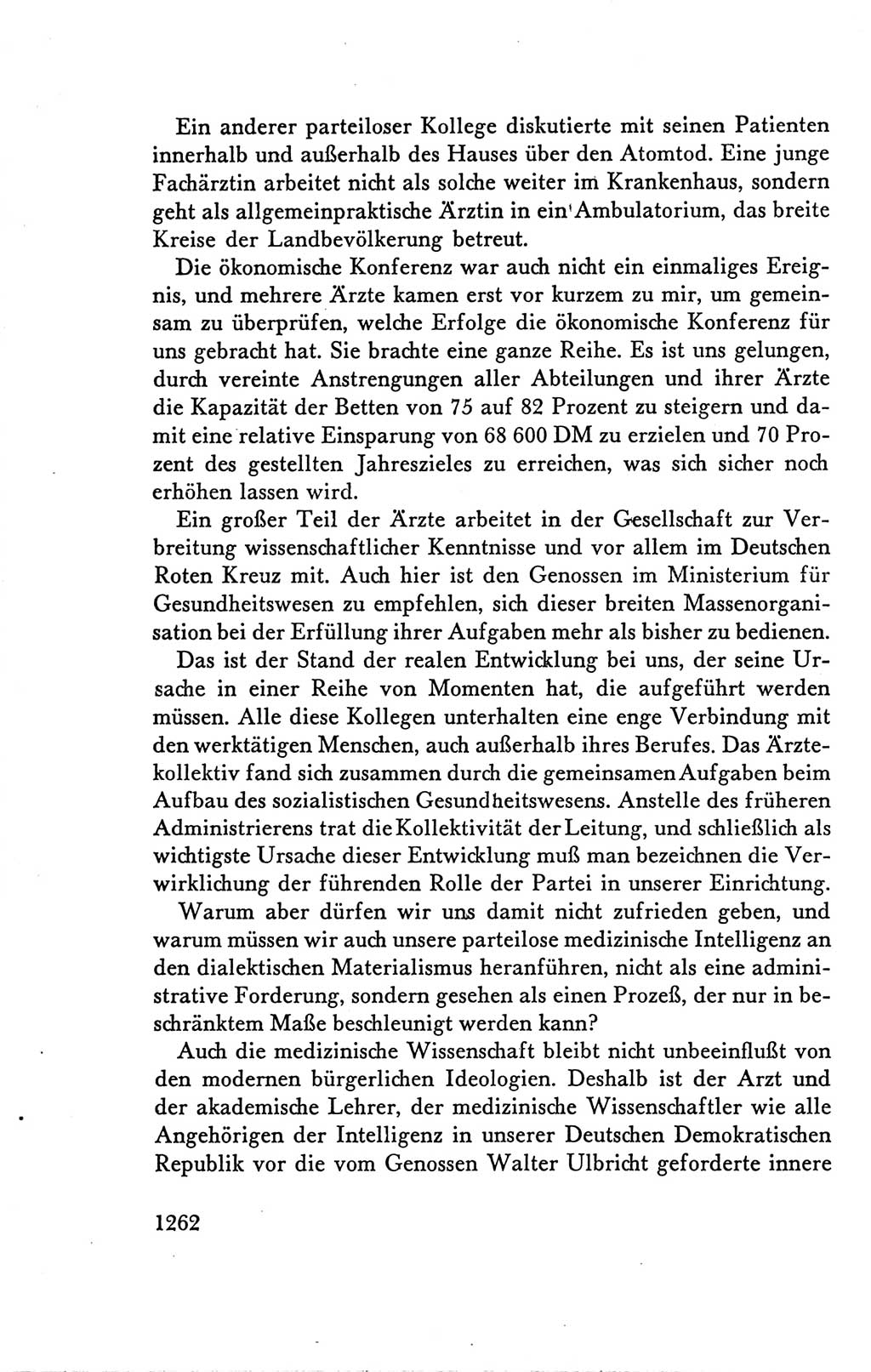 Protokoll der Verhandlungen des Ⅴ. Parteitages der Sozialistischen Einheitspartei Deutschlands (SED) [Deutsche Demokratische Republik (DDR)] 1958, Seite 1262