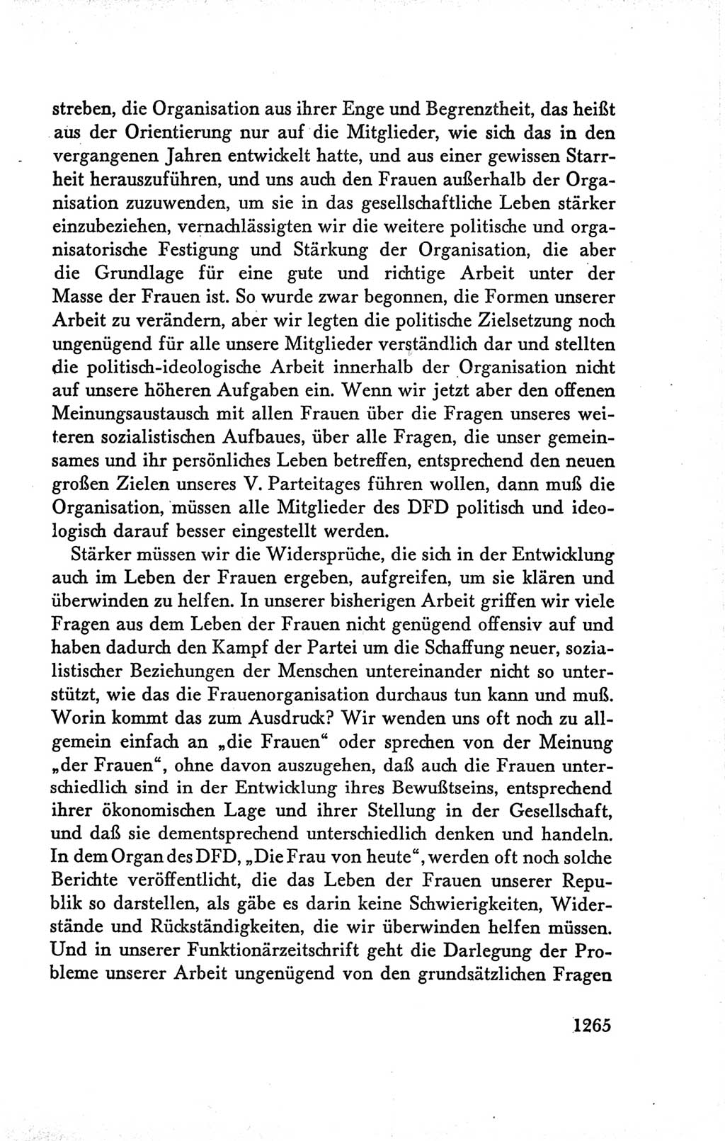 Protokoll der Verhandlungen des Ⅴ. Parteitages der Sozialistischen Einheitspartei Deutschlands (SED) [Deutsche Demokratische Republik (DDR)] 1958, Seite 1265