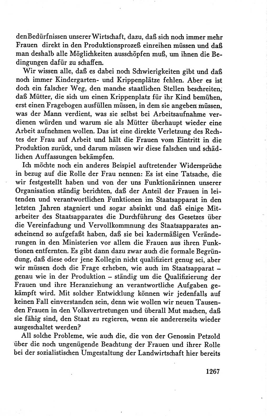 Protokoll der Verhandlungen des Ⅴ. Parteitages der Sozialistischen Einheitspartei Deutschlands (SED) [Deutsche Demokratische Republik (DDR)] 1958, Seite 1267