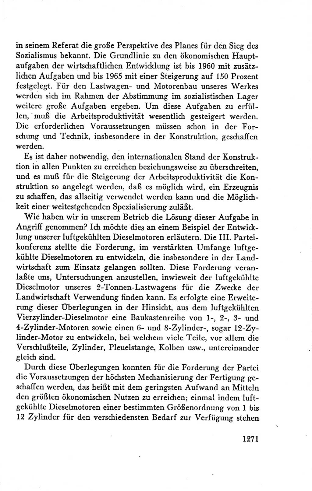 Protokoll der Verhandlungen des Ⅴ. Parteitages der Sozialistischen Einheitspartei Deutschlands (SED) [Deutsche Demokratische Republik (DDR)] 1958, Seite 1271