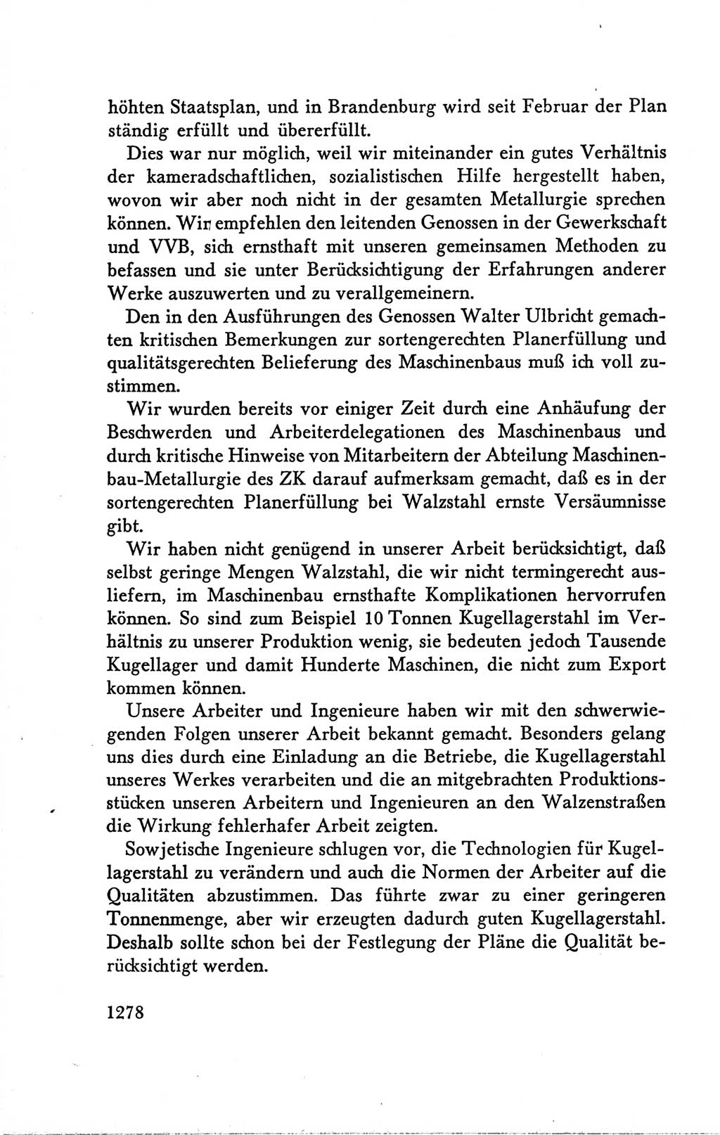 Protokoll der Verhandlungen des Ⅴ. Parteitages der Sozialistischen Einheitspartei Deutschlands (SED) [Deutsche Demokratische Republik (DDR)] 1958, Seite 1278