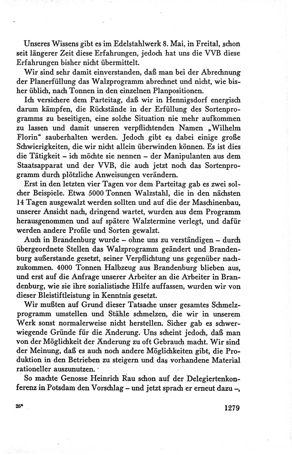 Protokoll der Verhandlungen des Ⅴ. Parteitages der Sozialistischen Einheitspartei Deutschlands (SED) [Deutsche Demokratische Republik (DDR)] 1958, Seite 1279