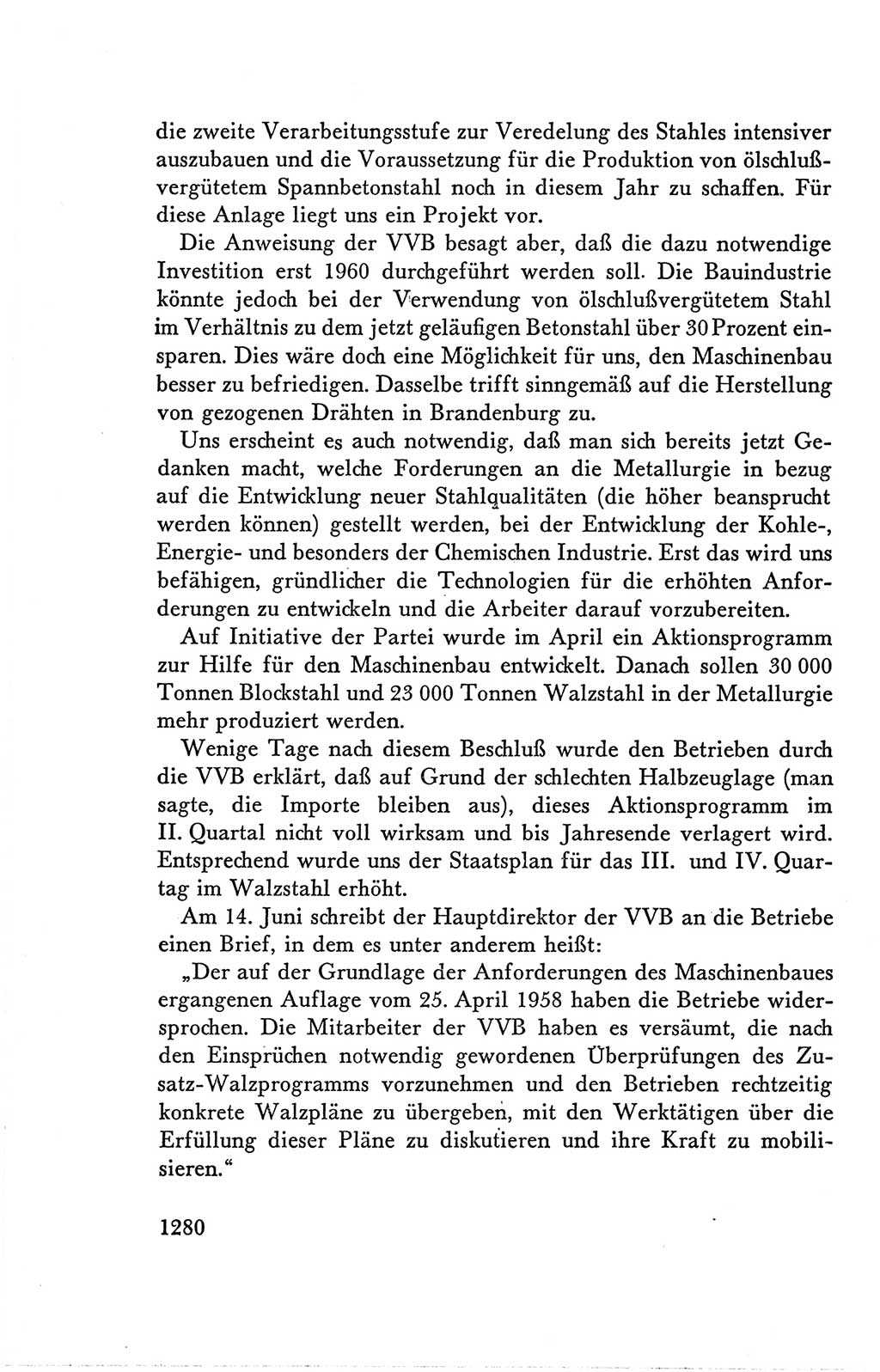 Protokoll der Verhandlungen des Ⅴ. Parteitages der Sozialistischen Einheitspartei Deutschlands (SED) [Deutsche Demokratische Republik (DDR)] 1958, Seite 1280