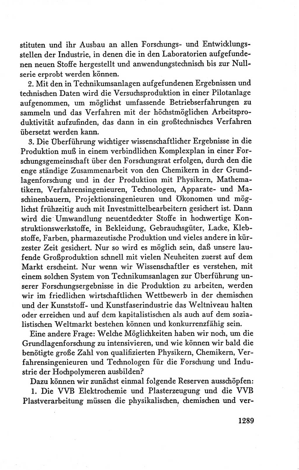 Protokoll der Verhandlungen des Ⅴ. Parteitages der Sozialistischen Einheitspartei Deutschlands (SED) [Deutsche Demokratische Republik (DDR)] 1958, Seite 1289