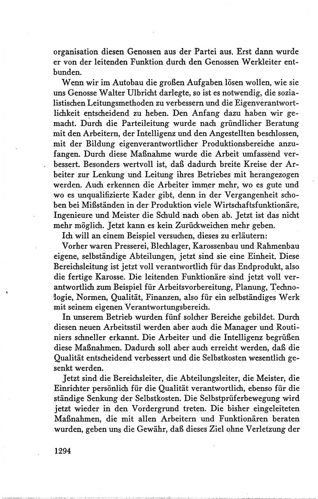 Protokoll der Verhandlungen des Ⅴ. Parteitages der Sozialistischen Einheitspartei Deutschlands (SED) [Deutsche Demokratische Republik (DDR)] 1958, Seite 1294