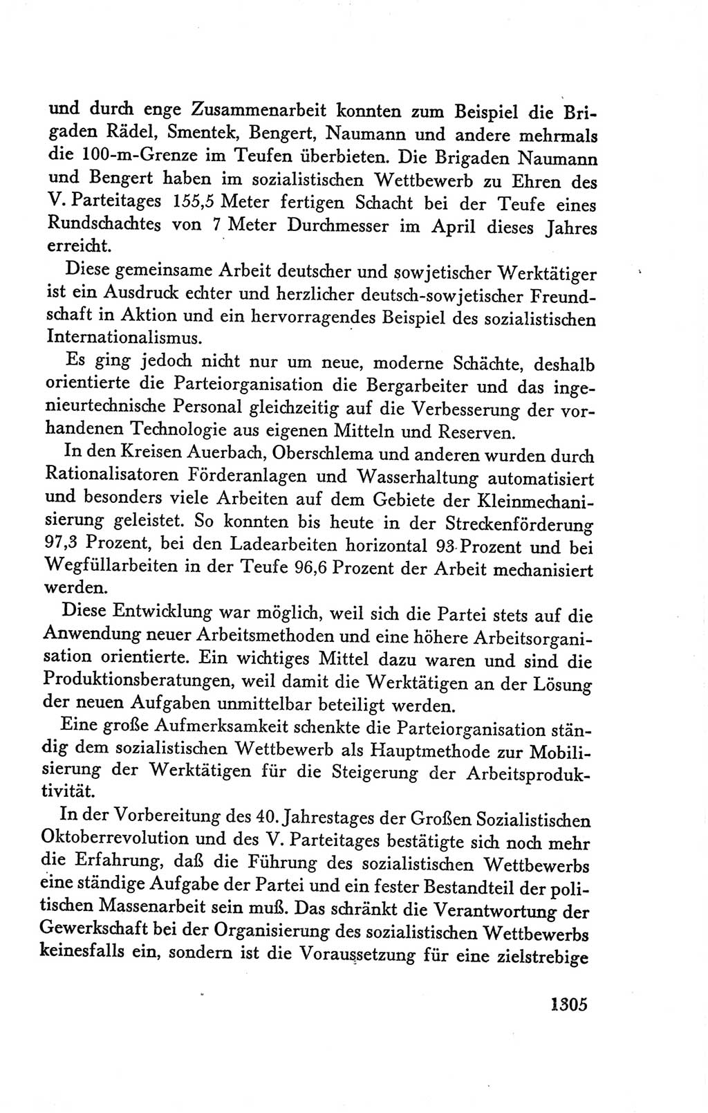 Protokoll der Verhandlungen des Ⅴ. Parteitages der Sozialistischen Einheitspartei Deutschlands (SED) [Deutsche Demokratische Republik (DDR)] 1958, Seite 1305