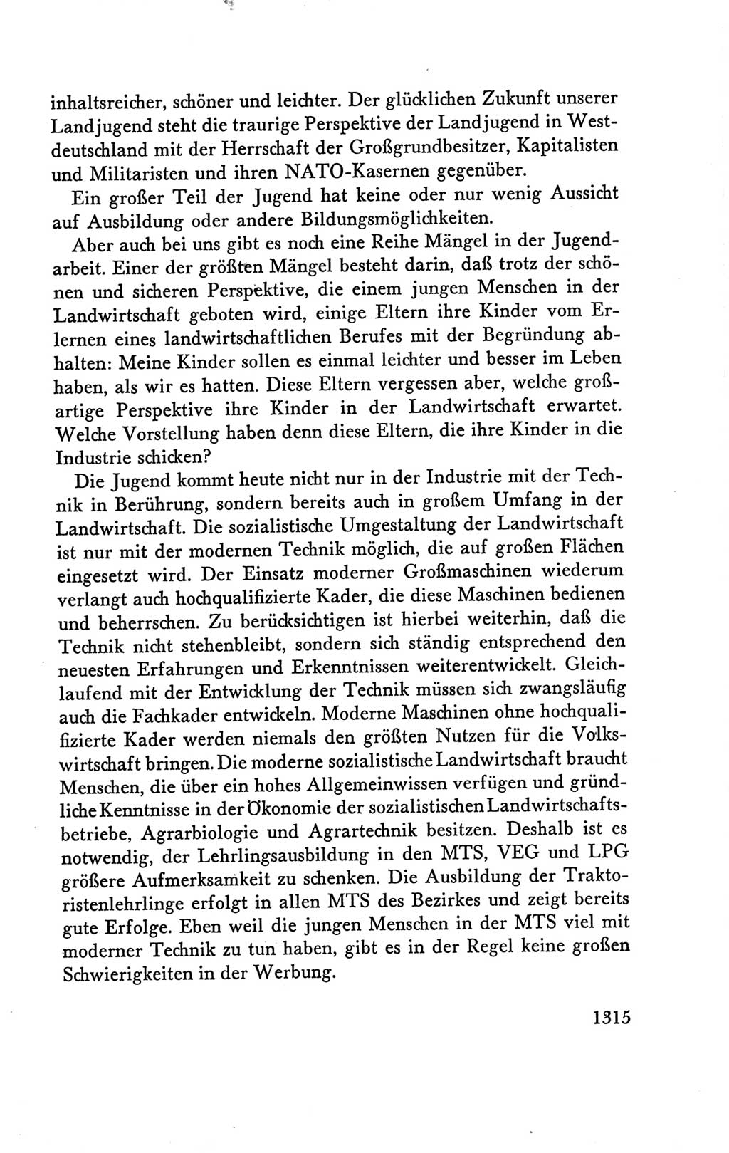 Protokoll der Verhandlungen des Ⅴ. Parteitages der Sozialistischen Einheitspartei Deutschlands (SED) [Deutsche Demokratische Republik (DDR)] 1958, Seite 1315