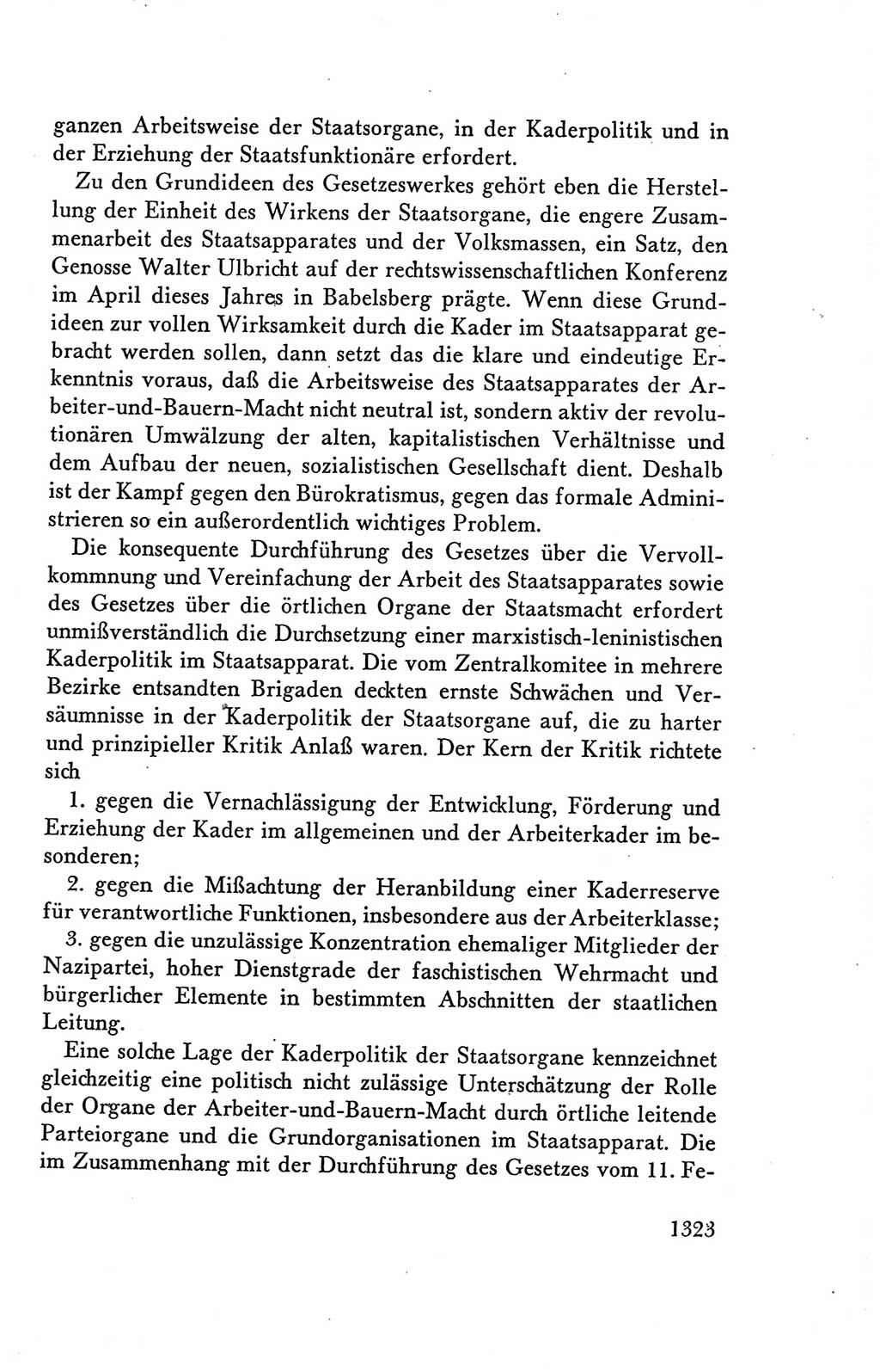 Protokoll der Verhandlungen des Ⅴ. Parteitages der Sozialistischen Einheitspartei Deutschlands (SED) [Deutsche Demokratische Republik (DDR)] 1958, Seite 1323