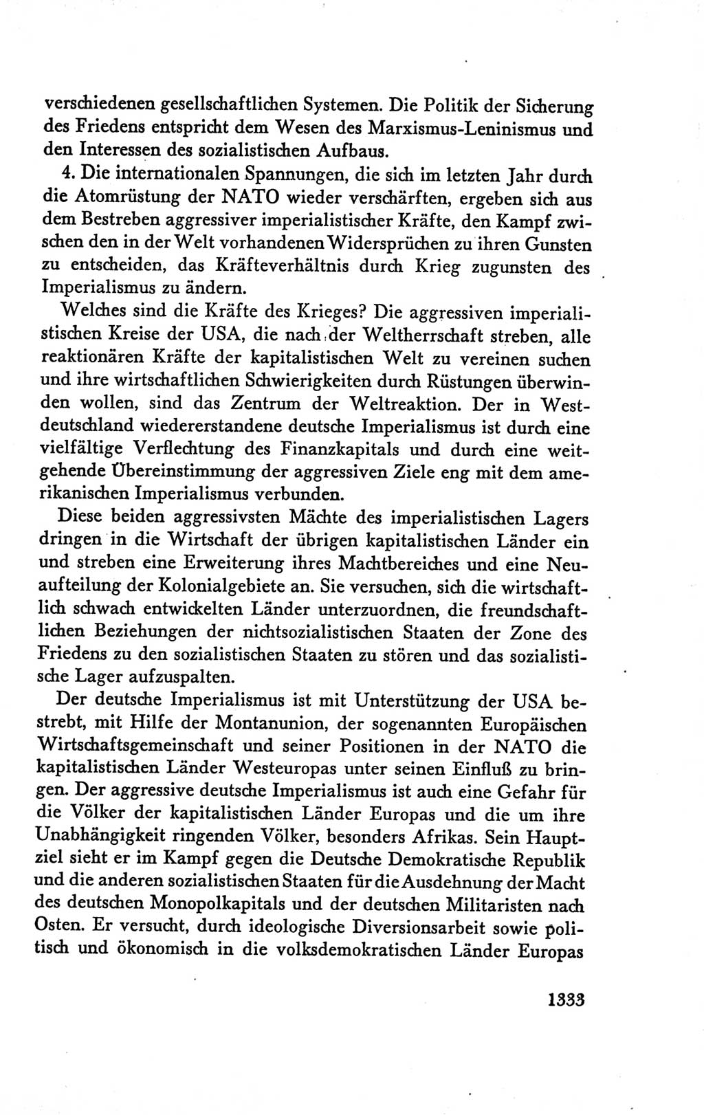 Protokoll der Verhandlungen des Ⅴ. Parteitages der Sozialistischen Einheitspartei Deutschlands (SED) [Deutsche Demokratische Republik (DDR)] 1958, Seite 1333