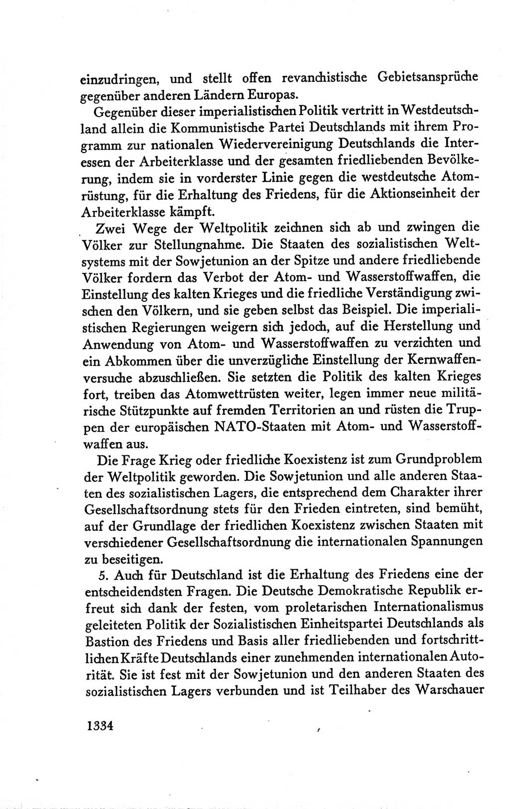 Protokoll der Verhandlungen des Ⅴ. Parteitages der Sozialistischen Einheitspartei Deutschlands (SED) [Deutsche Demokratische Republik (DDR)] 1958, Seite 1334