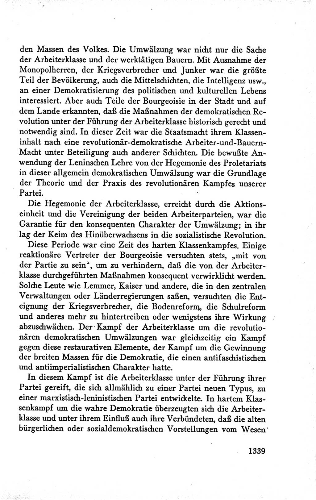 Protokoll der Verhandlungen des Ⅴ. Parteitages der Sozialistischen Einheitspartei Deutschlands (SED) [Deutsche Demokratische Republik (DDR)] 1958, Seite 1339