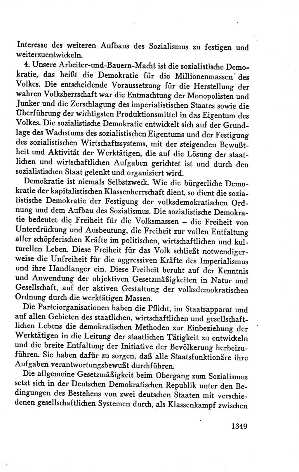 Protokoll der Verhandlungen des Ⅴ. Parteitages der Sozialistischen Einheitspartei Deutschlands (SED) [Deutsche Demokratische Republik (DDR)] 1958, Seite 1349