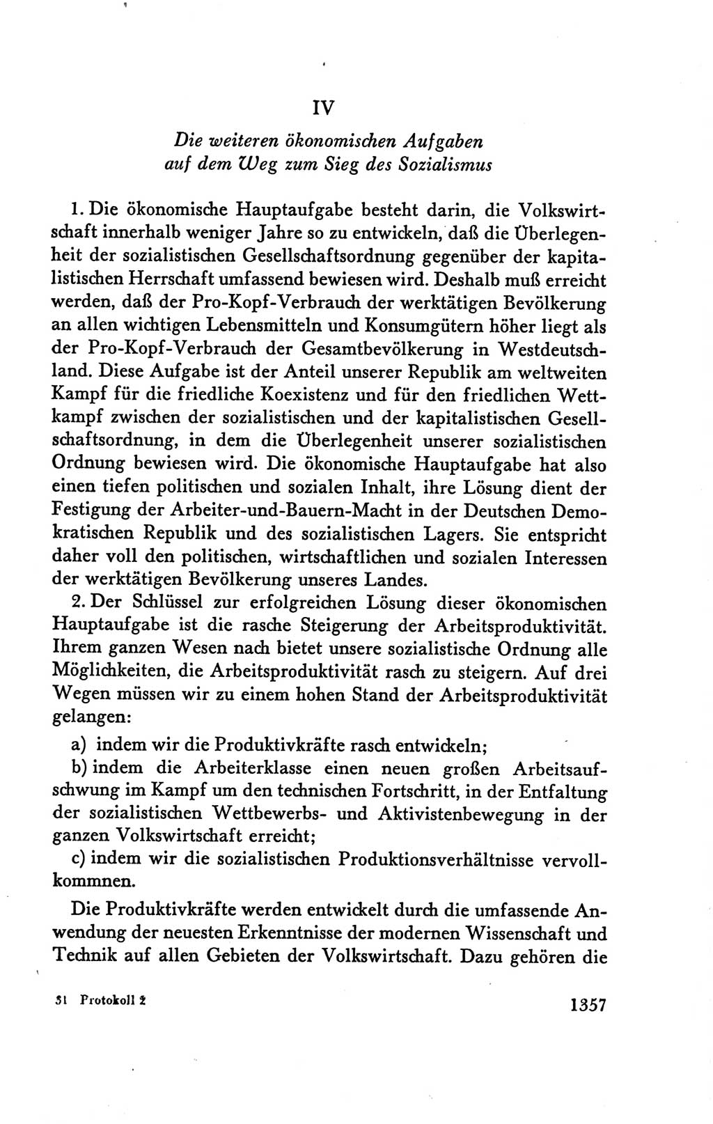Protokoll der Verhandlungen des Ⅴ. Parteitages der Sozialistischen Einheitspartei Deutschlands (SED) [Deutsche Demokratische Republik (DDR)] 1958, Seite 1357