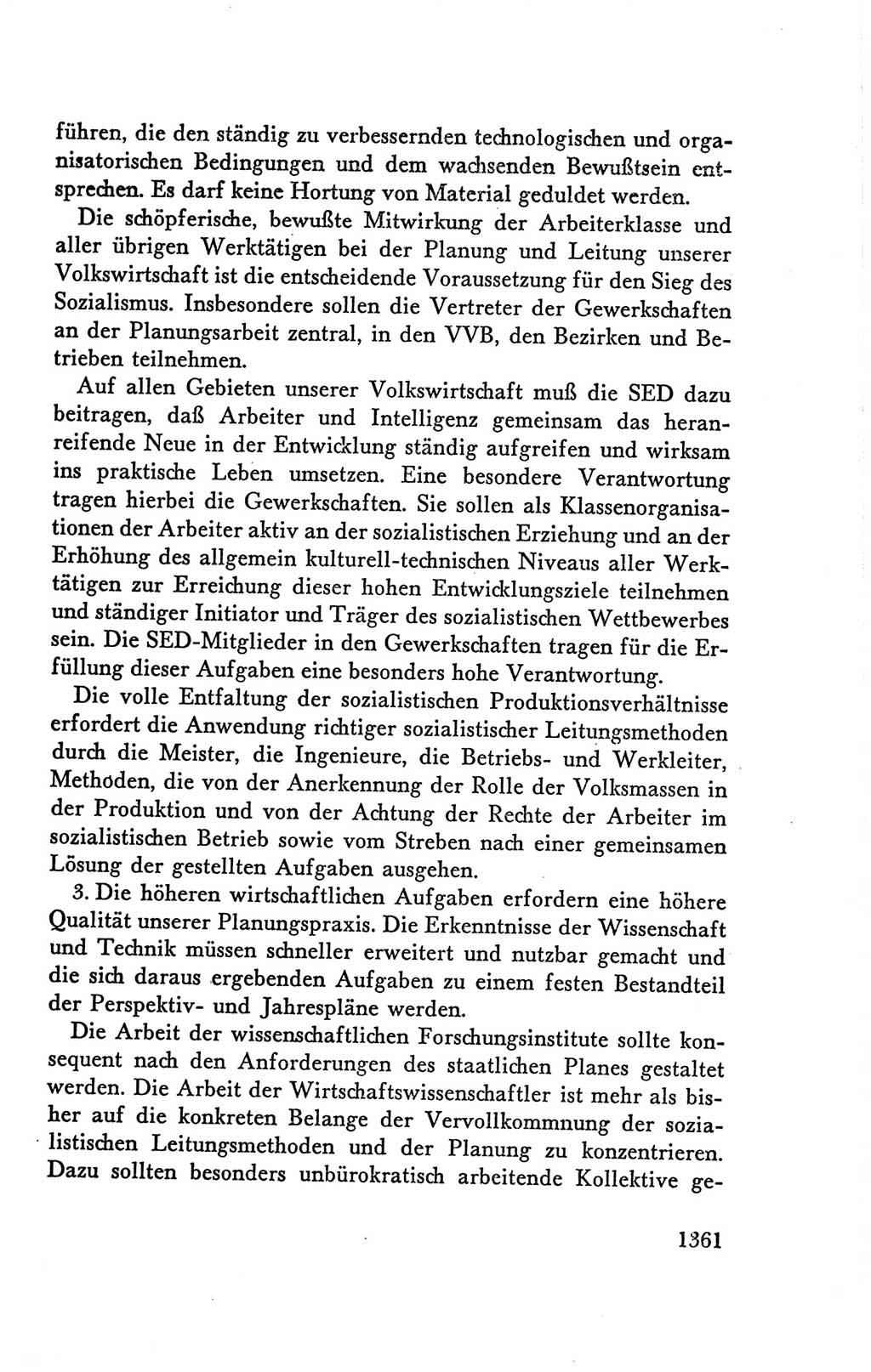 Protokoll der Verhandlungen des Ⅴ. Parteitages der Sozialistischen Einheitspartei Deutschlands (SED) [Deutsche Demokratische Republik (DDR)] 1958, Seite 1361