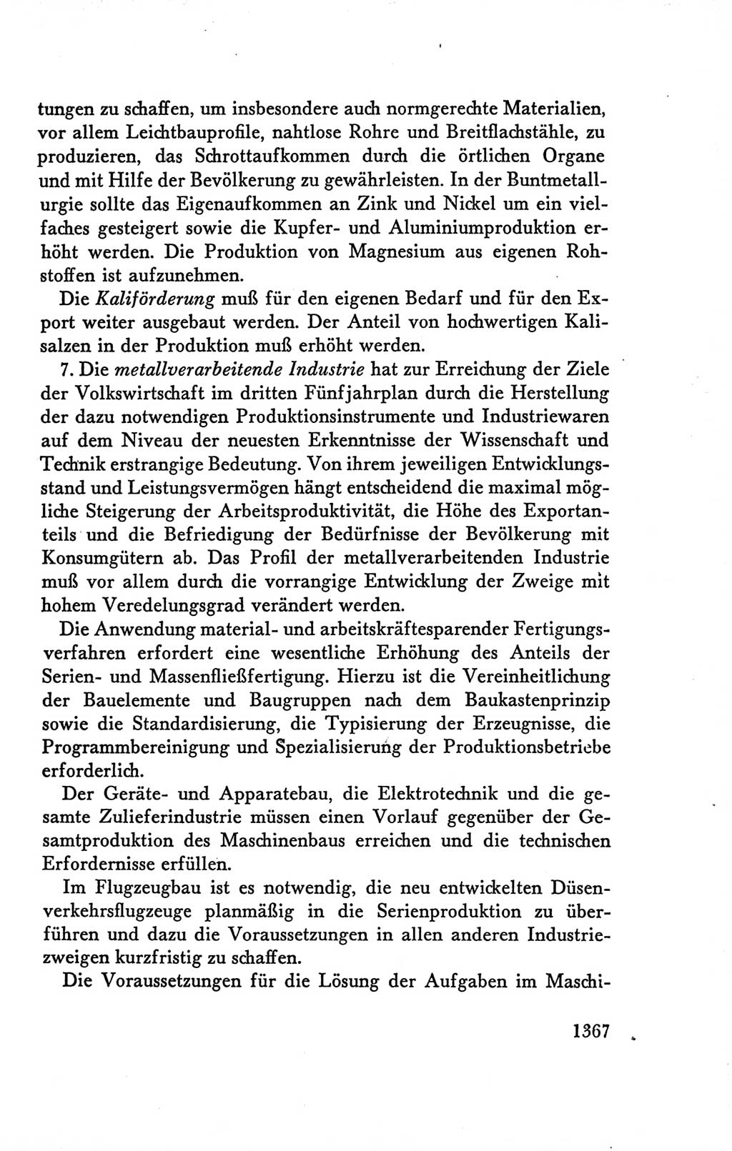 Protokoll der Verhandlungen des Ⅴ. Parteitages der Sozialistischen Einheitspartei Deutschlands (SED) [Deutsche Demokratische Republik (DDR)] 1958, Seite 1367