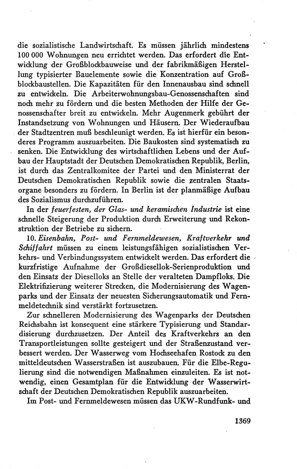 Protokoll der Verhandlungen des Ⅴ. Parteitages der Sozialistischen Einheitspartei Deutschlands (SED) [Deutsche Demokratische Republik (DDR)] 1958, Seite 1369