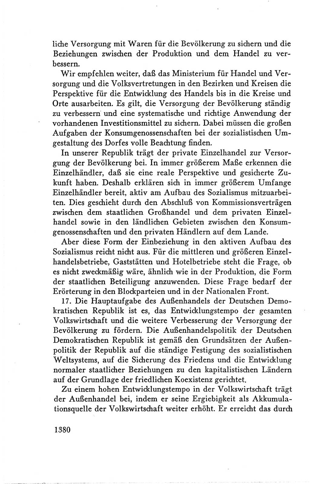 Protokoll der Verhandlungen des Ⅴ. Parteitages der Sozialistischen Einheitspartei Deutschlands (SED) [Deutsche Demokratische Republik (DDR)] 1958, Seite 1380