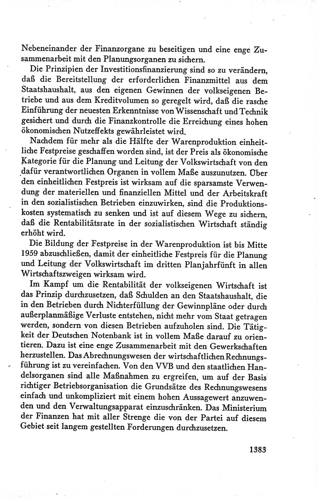 Protokoll der Verhandlungen des Ⅴ. Parteitages der Sozialistischen Einheitspartei Deutschlands (SED) [Deutsche Demokratische Republik (DDR)] 1958, Seite 1383