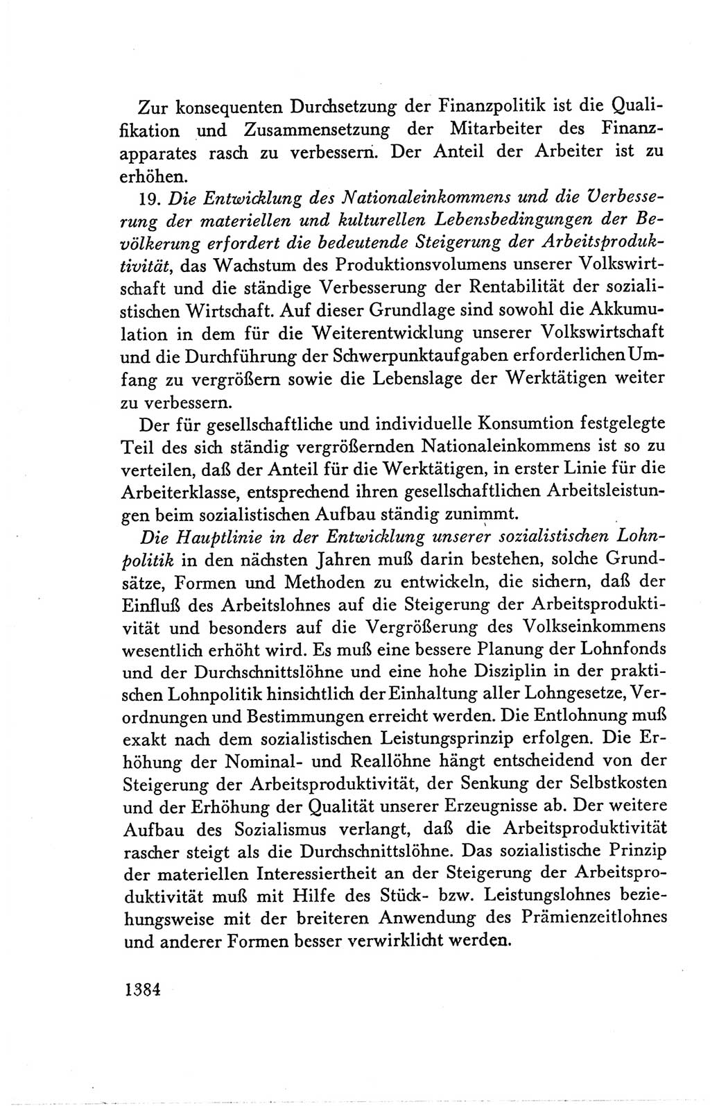 Protokoll der Verhandlungen des Ⅴ. Parteitages der Sozialistischen Einheitspartei Deutschlands (SED) [Deutsche Demokratische Republik (DDR)] 1958, Seite 1384