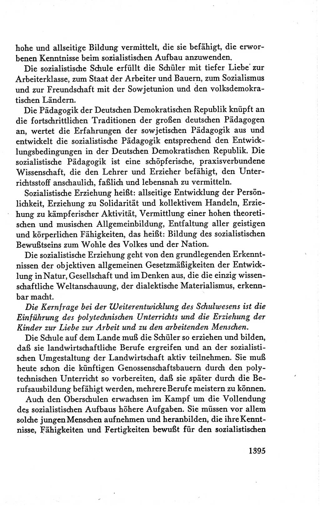 Protokoll der Verhandlungen des Ⅴ. Parteitages der Sozialistischen Einheitspartei Deutschlands (SED) [Deutsche Demokratische Republik (DDR)] 1958, Seite 1395