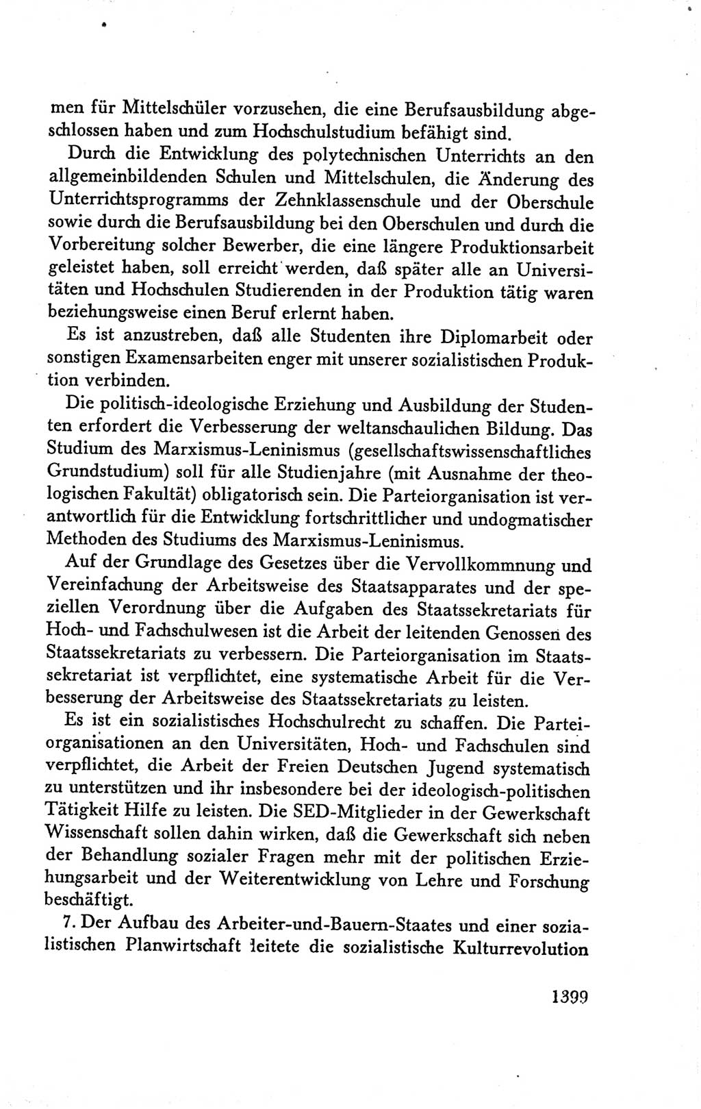 Protokoll der Verhandlungen des Ⅴ. Parteitages der Sozialistischen Einheitspartei Deutschlands (SED) [Deutsche Demokratische Republik (DDR)] 1958, Seite 1399