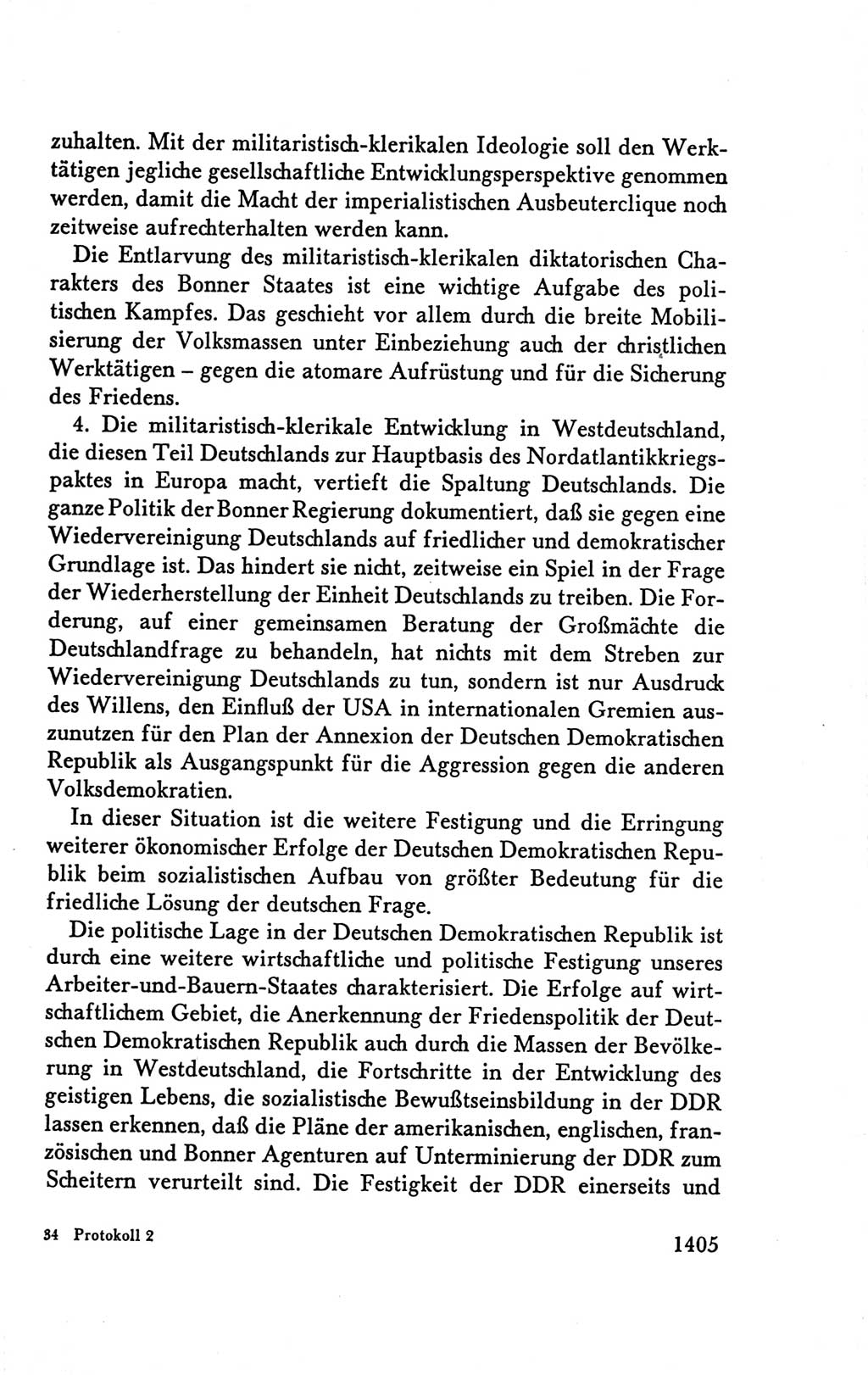 Protokoll der Verhandlungen des Ⅴ. Parteitages der Sozialistischen Einheitspartei Deutschlands (SED) [Deutsche Demokratische Republik (DDR)] 1958, Seite 1405