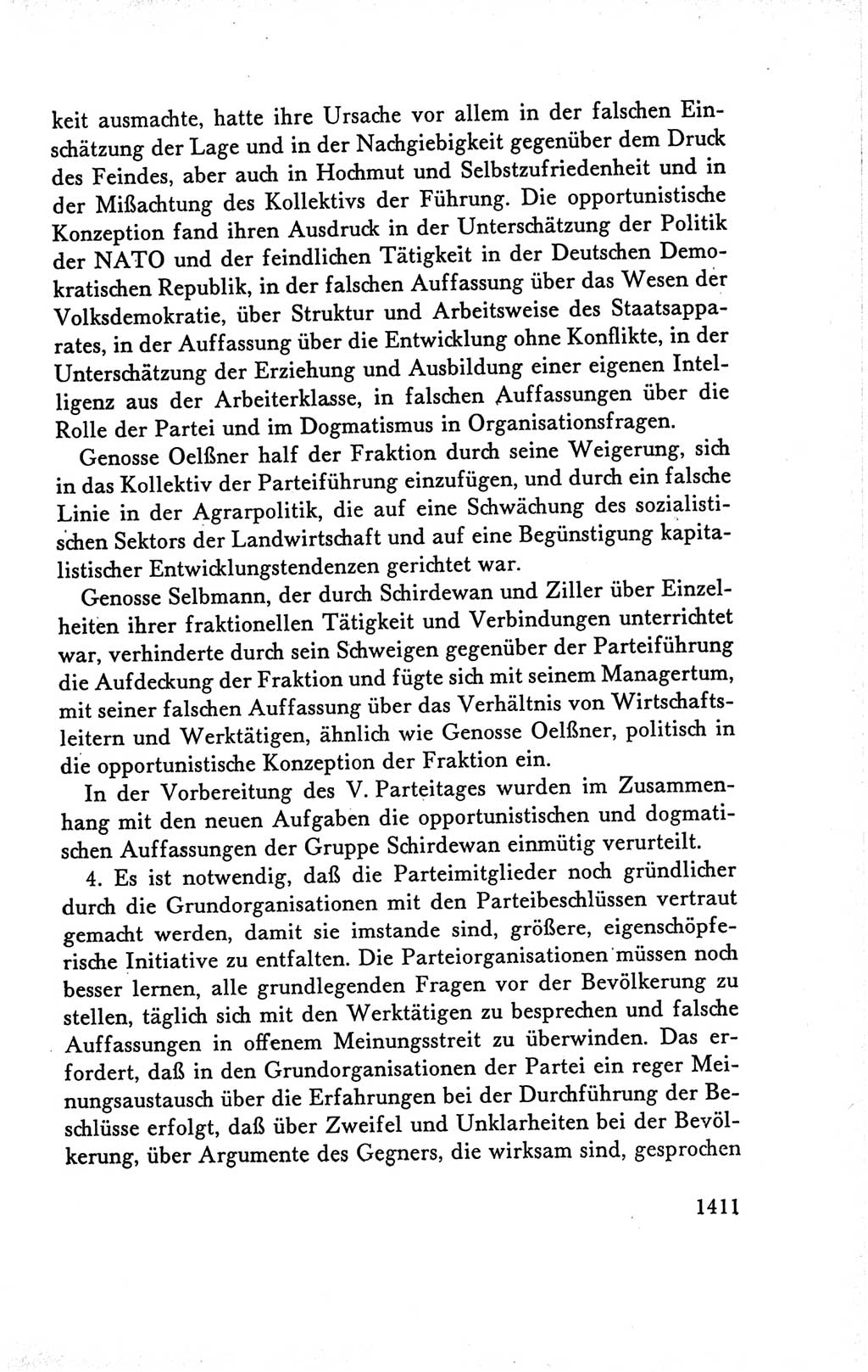 Protokoll der Verhandlungen des Ⅴ. Parteitages der Sozialistischen Einheitspartei Deutschlands (SED) [Deutsche Demokratische Republik (DDR)] 1958, Seite 1411