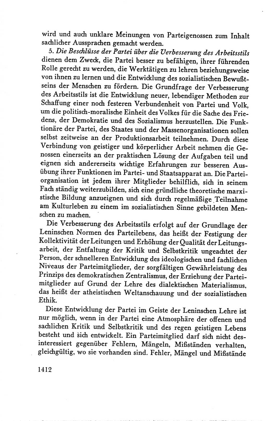 Protokoll der Verhandlungen des Ⅴ. Parteitages der Sozialistischen Einheitspartei Deutschlands (SED) [Deutsche Demokratische Republik (DDR)] 1958, Seite 1412