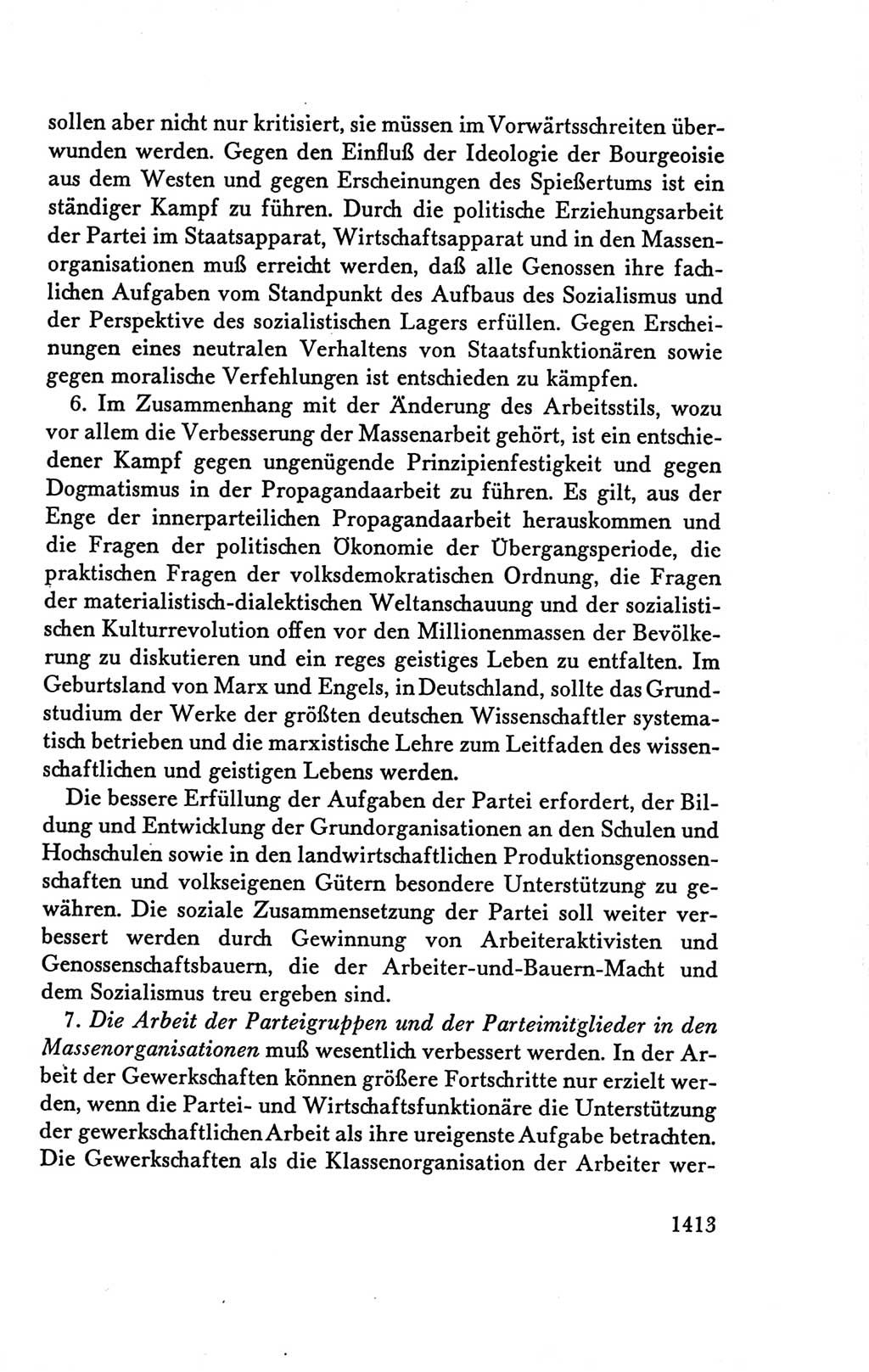 Protokoll der Verhandlungen des Ⅴ. Parteitages der Sozialistischen Einheitspartei Deutschlands (SED) [Deutsche Demokratische Republik (DDR)] 1958, Seite 1413