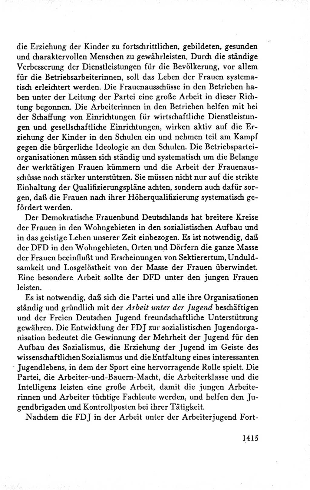 Protokoll der Verhandlungen des Ⅴ. Parteitages der Sozialistischen Einheitspartei Deutschlands (SED) [Deutsche Demokratische Republik (DDR)] 1958, Seite 1415