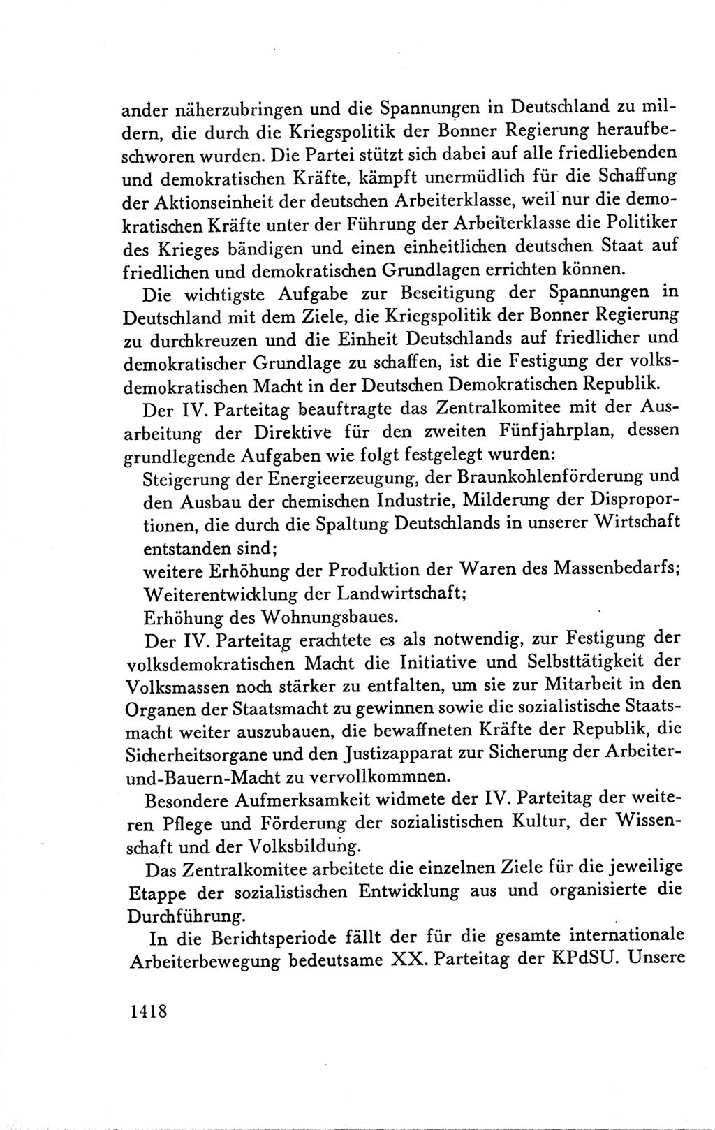 Protokoll der Verhandlungen des Ⅴ. Parteitages der Sozialistischen Einheitspartei Deutschlands (SED) [Deutsche Demokratische Republik (DDR)] 1958, Seite 1418